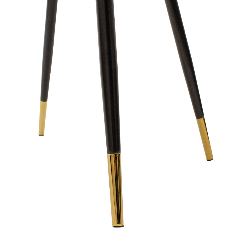 Καρέκλα Giselle pakoworld βελούδο σάπιο μήλο-μαύρο χρυσό πόδι 6