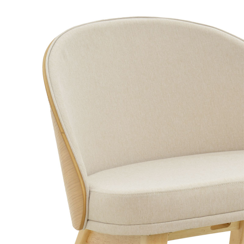 Καρέκλα Sarian pakoworld μπεζ ύφασμα-rubberwood φυσικό πόδι 69,5x71x70.5εκ 7