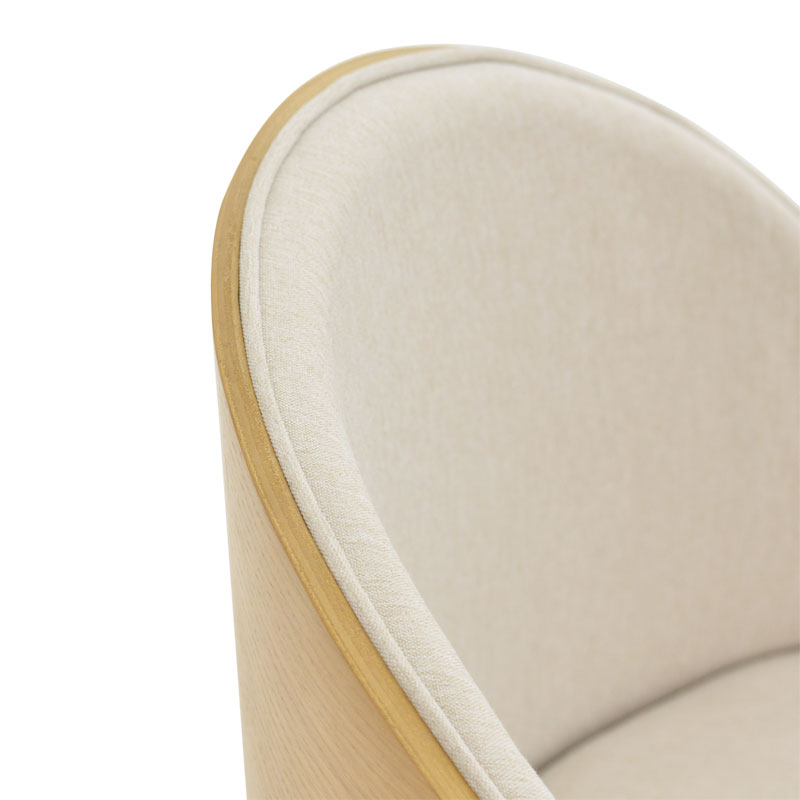 Καρέκλα Sarian pakoworld μπεζ ύφασμα-rubberwood φυσικό πόδι 69,5x71x70.5εκ 8