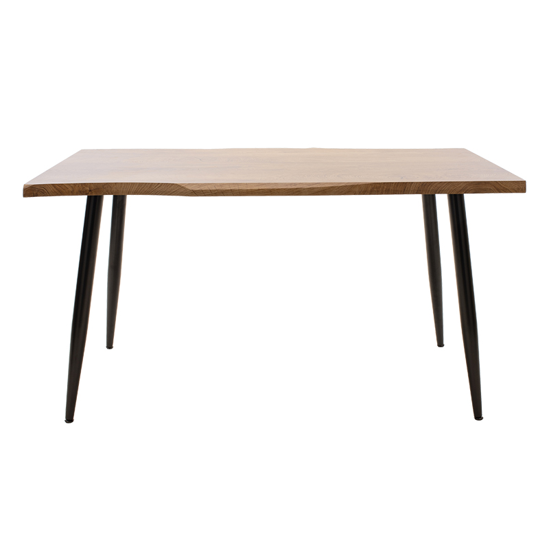 Τραπέζι Neve pakoworld MDF καρυδί-πόδι μεταλλικό μαύρο 140x80x75εκ 3