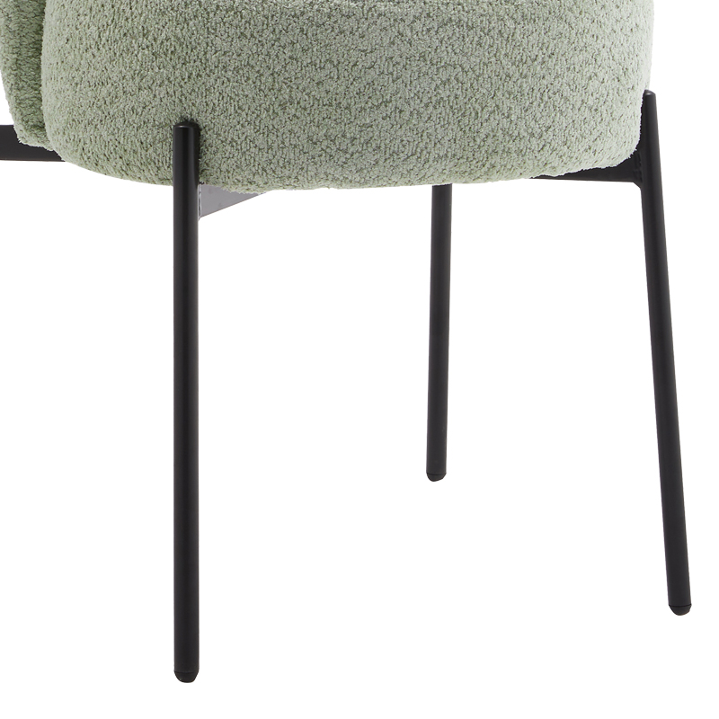 Καρέκλα Houlian pakoworld μέντα ύφασμα-πόδι μαύρο μέταλλο 44x66x89εκ 3