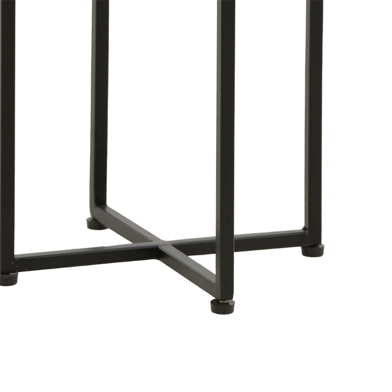 Βοηθητικό τραπέζι σαλονιού Miles pakoworld μασίφ ξύλο ακακίας φυσικό-μαύρο 29x29x54εκ 6