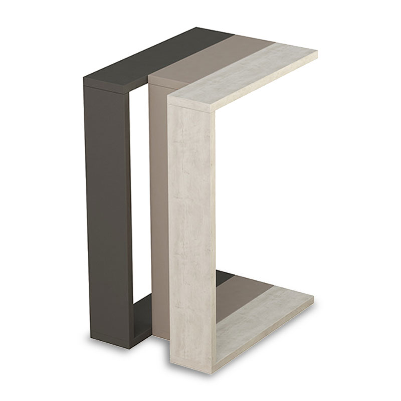 Βοηθητικό τραπέζι Muju pakoworld σε 3 χρώματα ανθρακί-μόκα-antique λευκό 40x30x57εκ 2