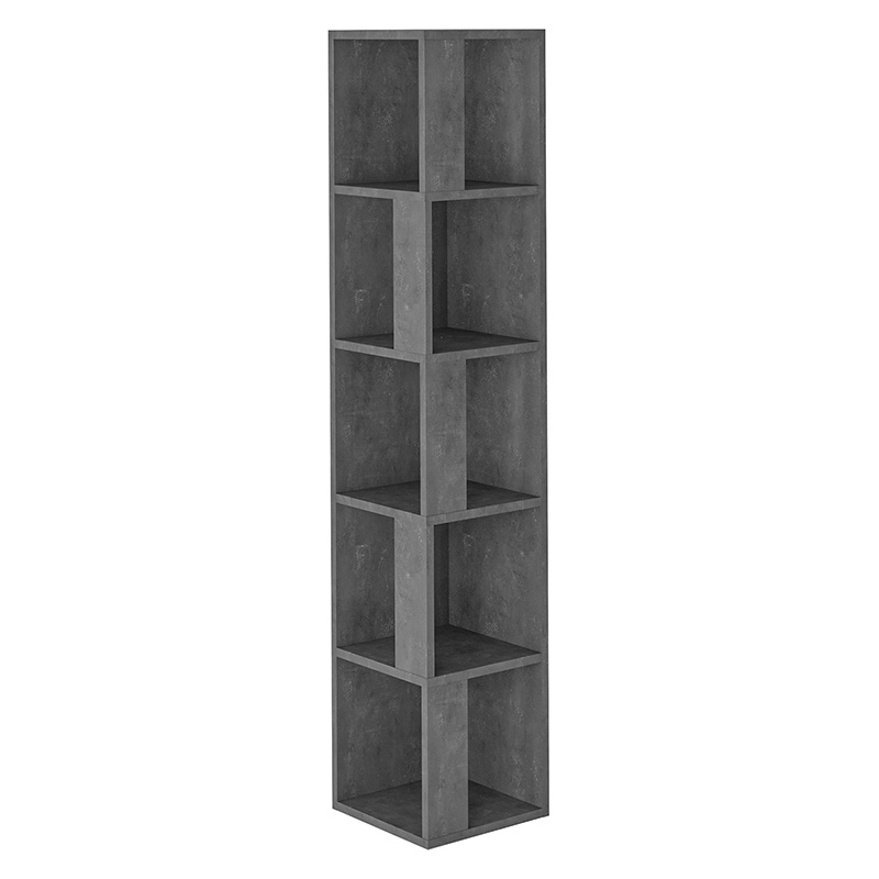 Βιβλιoθήκη στήλη Raphael pakoworld γκρι antique 31,5x31,5x159εκ 1