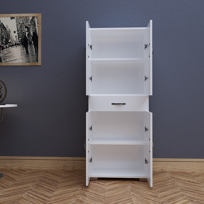 Ντουλάπα-στήλη Laberta pakoworld λευκό 59x34.5x140εκ 2
