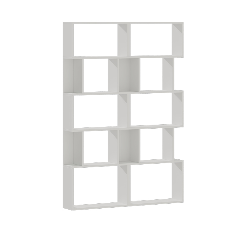 Βιβλιοθήκη Booky pakoworld 12 ραφιών λευκό μελαμίνης 120x20x175εκ 1