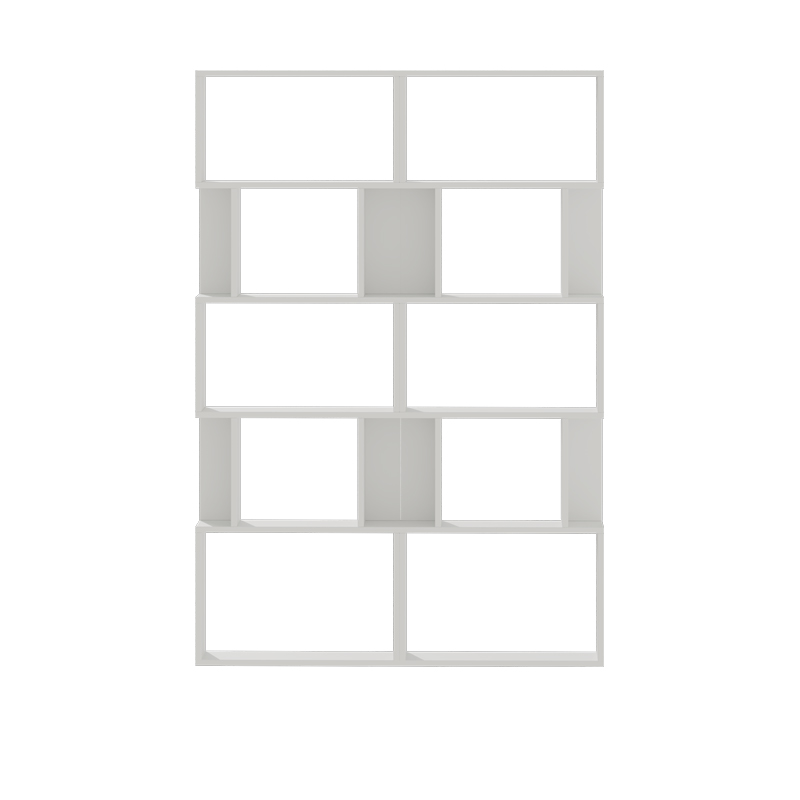 Βιβλιοθήκη Booky pakoworld 12 ραφιών λευκό μελαμίνης 120x20x175εκ 2