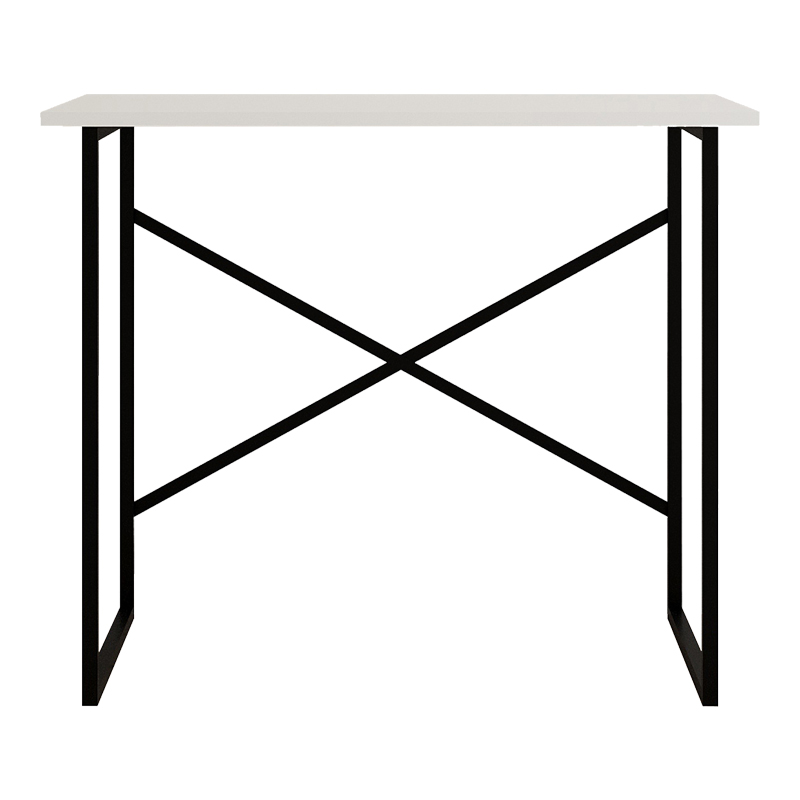 Γραφείο Zayn pakoworld μαύρο μέταλλο και μελαμίνη σε λευκή απόχρωση 90x60x70εκ 4