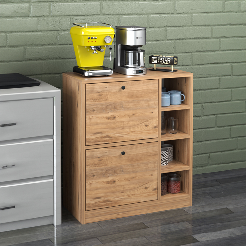 Ντουλάπι Gist pakoworld μελαμίνη σε φυσική απόχρωση 70x33x80εκ 2