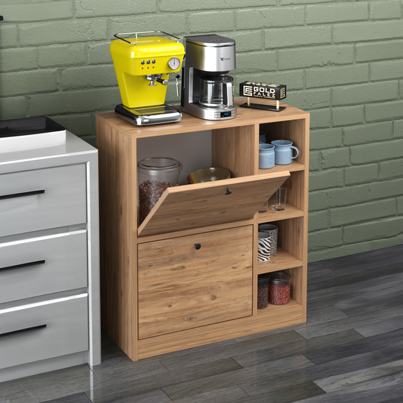 Ντουλάπι Gist pakoworld μελαμίνη σε φυσική απόχρωση 70x33x80εκ 3