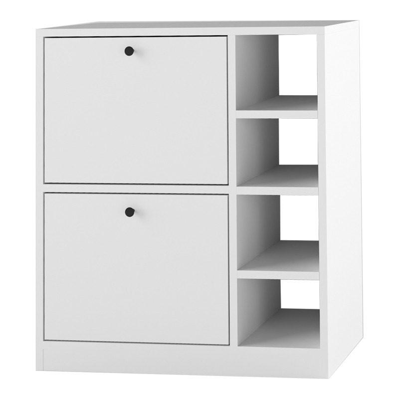 Ντουλάπι Gist pakoworld μελαμίνη σε λευκή απόχρωση 70x33x80εκ 1