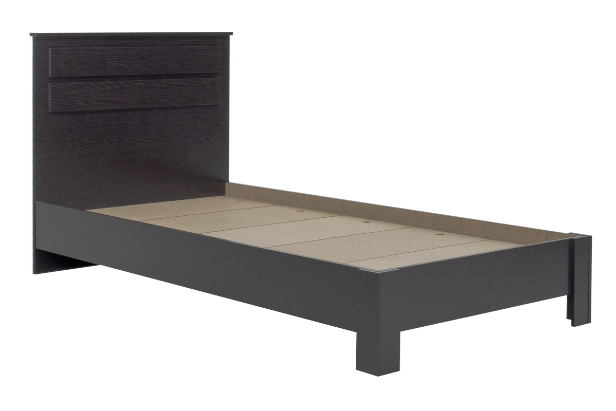 Κρεβάτι μονό OLYMPUS pakoworld σε χρώμα wenge 100x200εκ 3