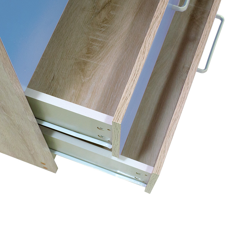 Ντουλάπα ρούχων παιδική δίφυλλη Looney pakoworld χρώμα castillo-μπλε 81x57x183εκ 8