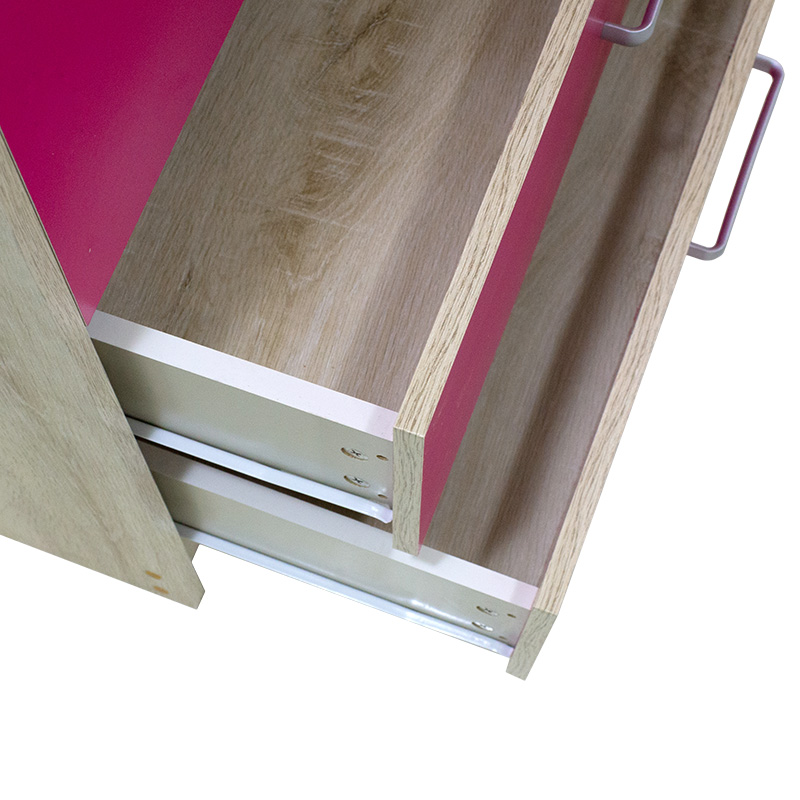 Ντουλάπα ρούχων παιδική δίφυλλη Looney pakoworld χρώμα castillo-ροζ 81x57x183εκ 8