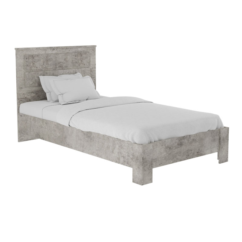 Κρεβάτι μονό OLYMPUS pakoworld σε χρώμα antique ανθρακί 100x200εκ 1