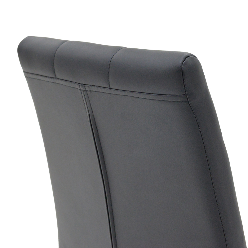 Καρέκλα Darrell pakoworld pu μαύρο-βάση χρωμίου 42x49x106εκ 5