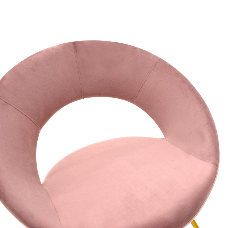 Καρέκλα Valentina pakoworld βελούδο σάπιο μήλο-χρυσό πόδι 5