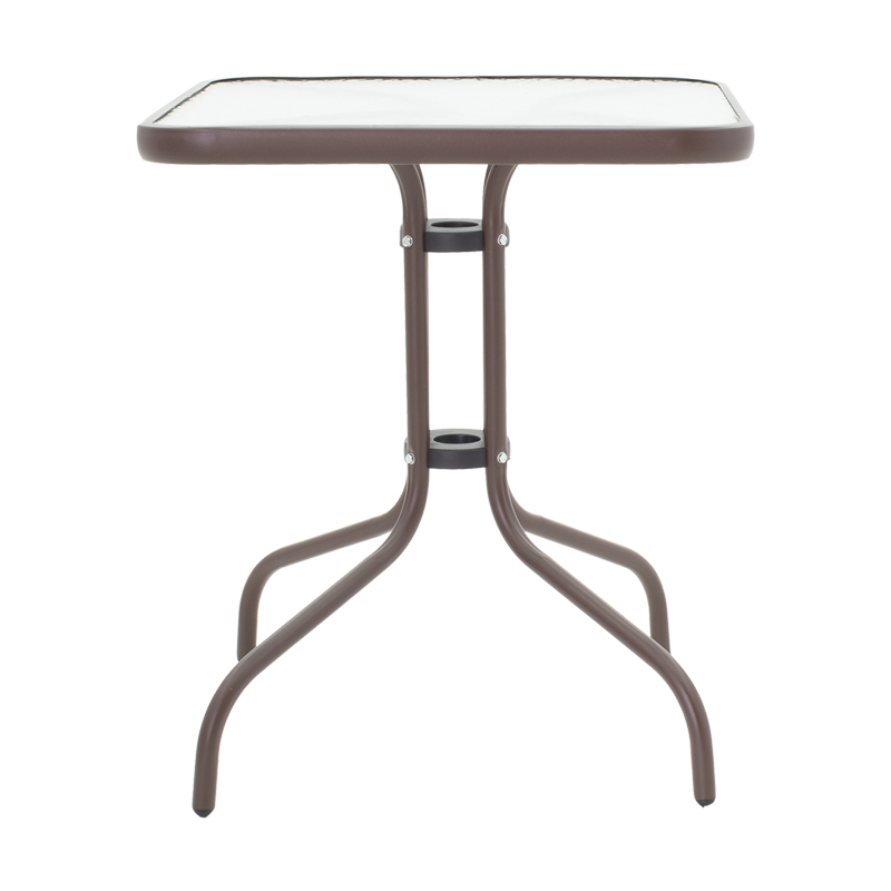 Tραπεζαρία Obbi-Watson pakoworld σετ 3τεμ καφέ μέταλλο-pe rattan 60x60x70εκ 4