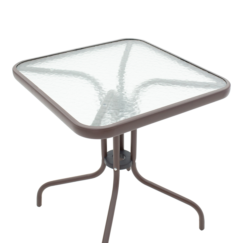 Tραπεζαρία Obbi-Watson pakoworld σετ 3τεμ καφέ μέταλλο-pe rattan 60x60x70εκ 5