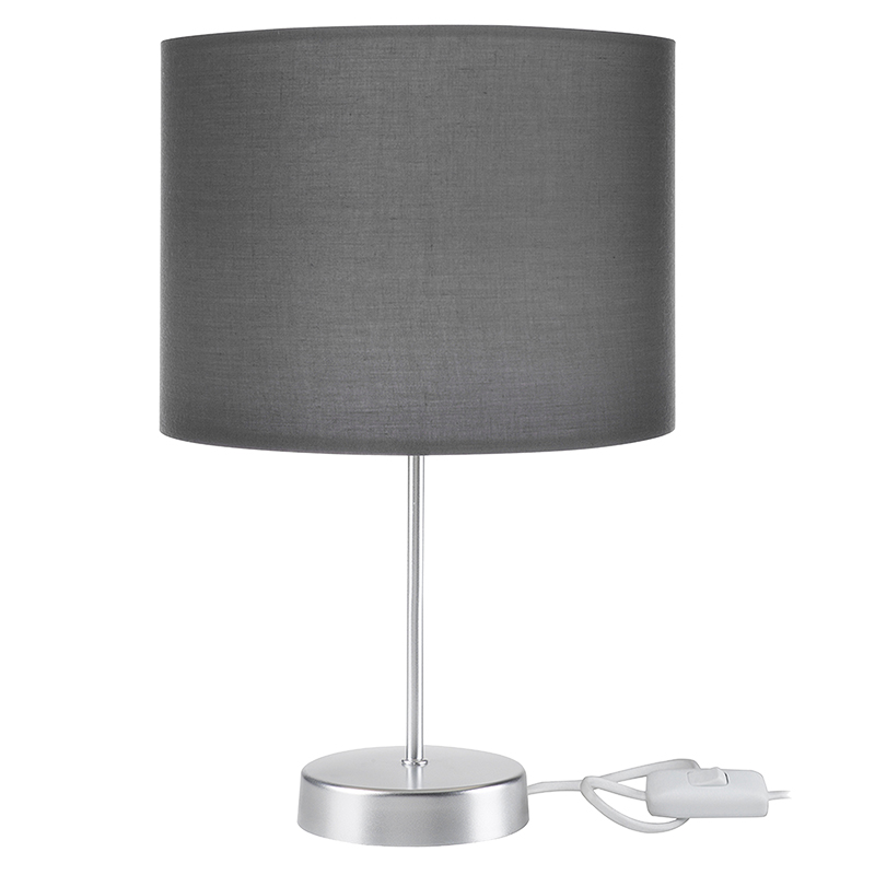 Επιτραπέζιο φωτιστικό PWL-1183 pakoworld Ε27 ανθρακί-ασημί Φ22x36.5εκ 1