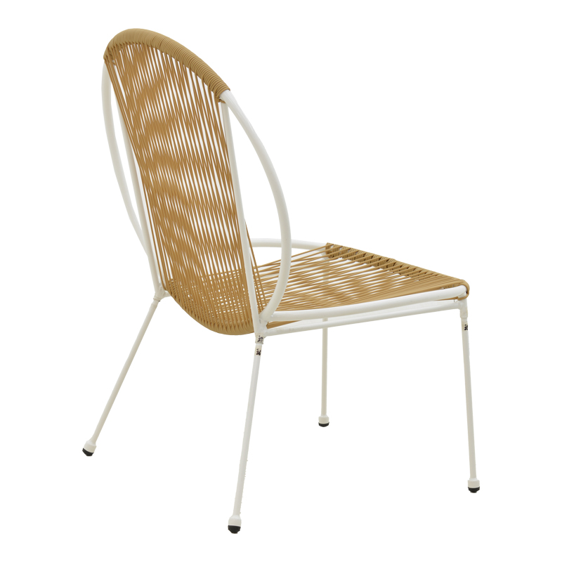 Καρέκλα Dapper pakoworld λευκό μέταλλο-pe φυσικό 64.5x71x92.5εκ 3