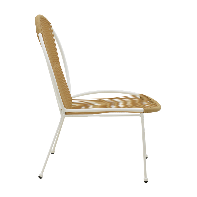 Καρέκλα Dapper pakoworld λευκό μέταλλο-pe φυσικό 64.5x71x92.5εκ 4