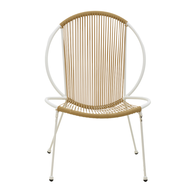 Καρέκλα Dapper pakoworld λευκό μέταλλο-pe φυσικό 64.5x71x92.5εκ 5