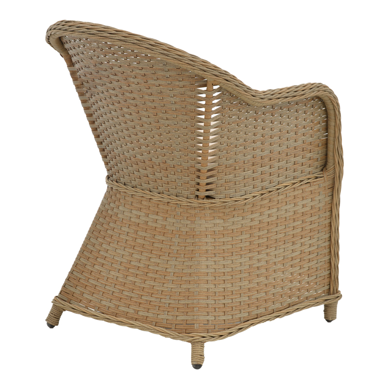 Tραπεζαρία Hadrian-Keir pakoworld σετ 7τεμ καφέ rattan-μπεζ textilene-καφέ αλουμίνιο 180x90x72εκ 3