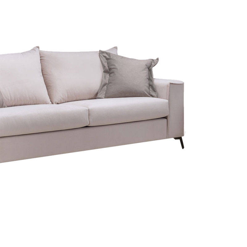 Καναπές Verona 3θέσιος cream - μαξιλάρια mocha 225x93x100εκ 4