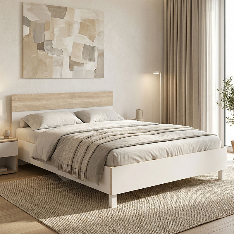 Κρεβάτι Awell pakoworld sonoma-λευκό 160x200εκ 1