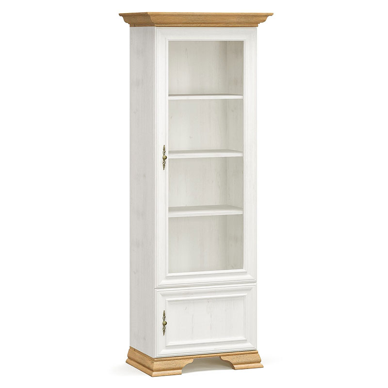 Βιτρίνα Jaden pakoworld golden oak-λευκό antique 70,5x43x197,5εκ 1