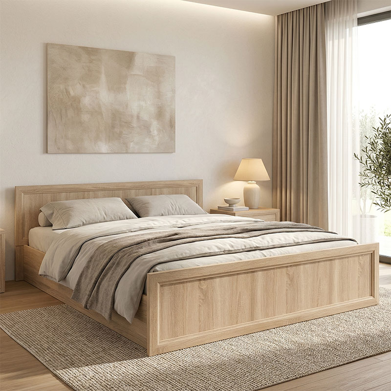 Κρεβάτι διπλό Rebecca pakoworld sonoma 160x200εκ 1