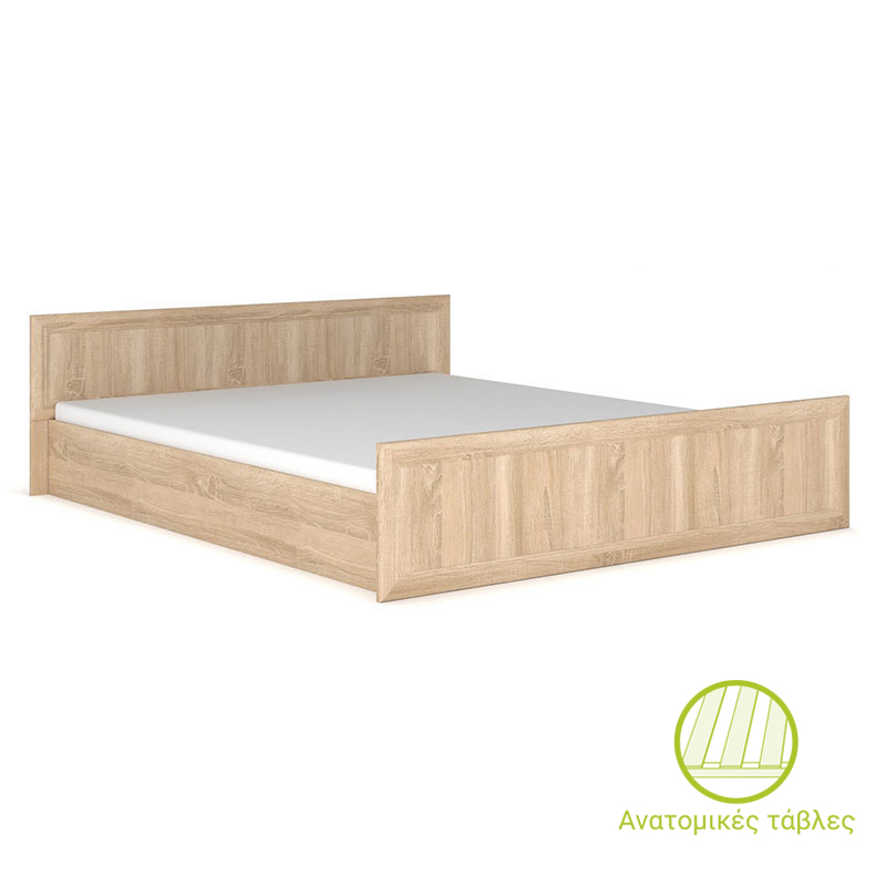 Κρεβάτι διπλό Rebecca pakoworld sonoma 160x200εκ 2