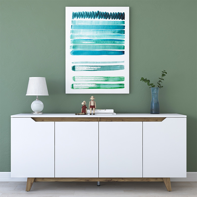 Μπουφές Rafaelo pakoworld λευκό-καρυδί 180x45x78,5εκ 4