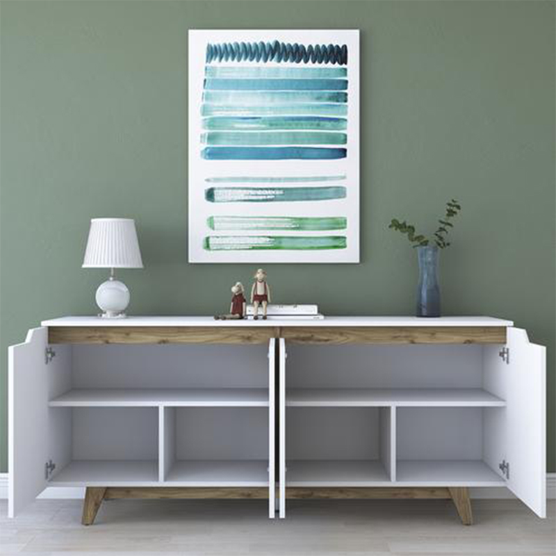 Μπουφές Rafaelo pakoworld λευκό-καρυδί 180x45x78,5εκ 5