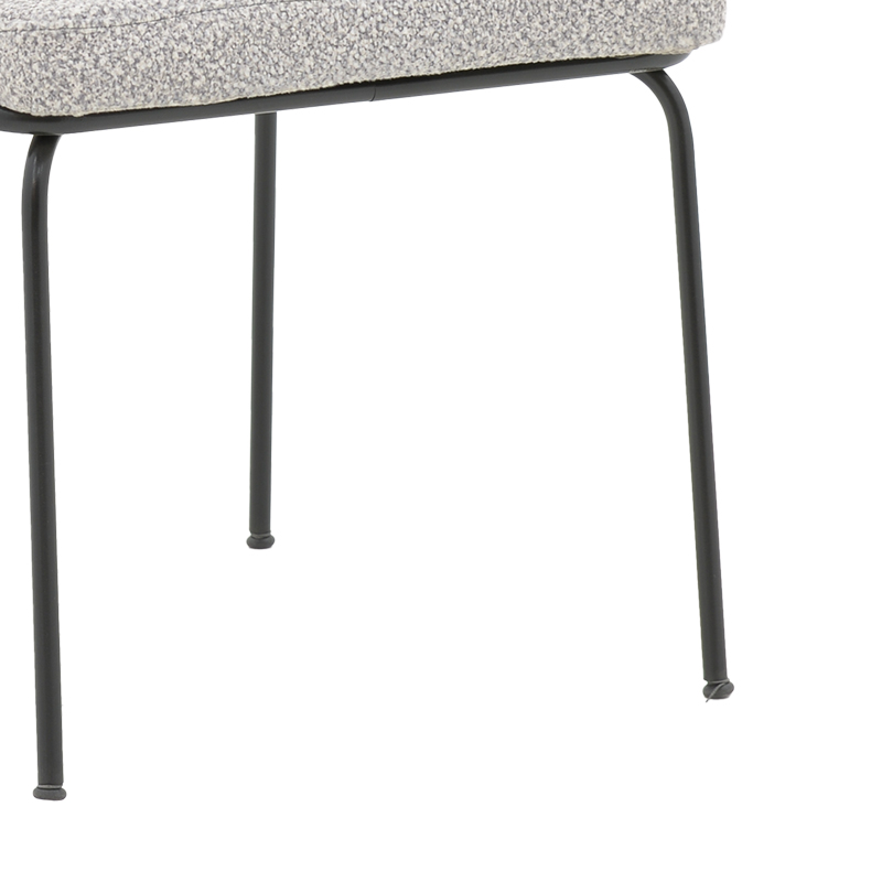 Καρέκλα Dore pakoworld γκρι-γαλάζιο μπουκλέ ύφασμα-μαύρο μέταλλο 50x47.5x82εκ 7