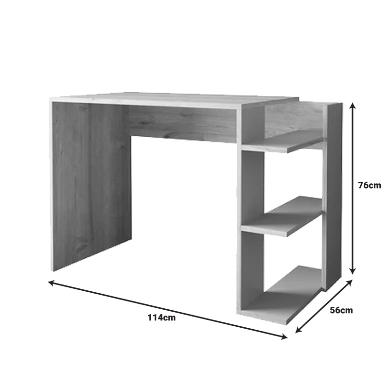 Γραφείο εργασίας Toska pakoworld σε oak- sandstone απόχρωση 114x56x76εκ 3