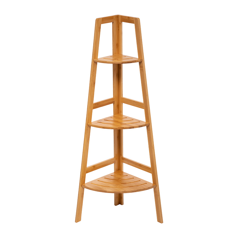 Ραφιέρα 3όροφη Angle pakoworld γωνιακή φυσικό 32x32x103εκ 1