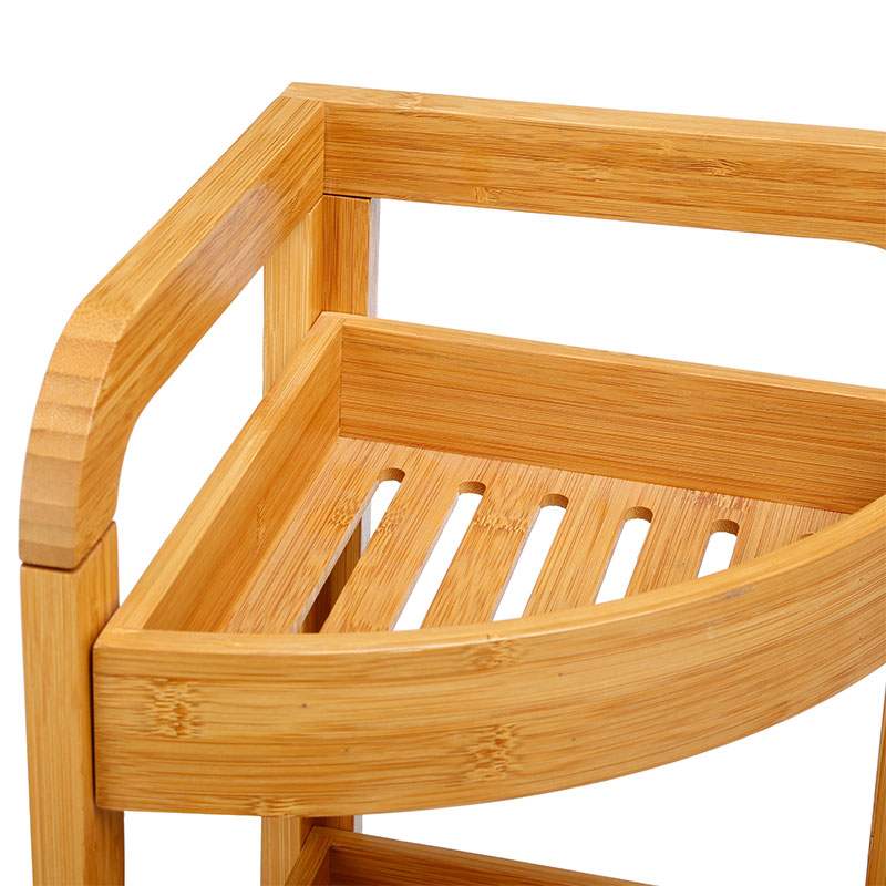 Ραφιέρα επιδαπέδια 3όροφη Jabez pakoworld bamboo φυσικό 23x23x61εκ 3