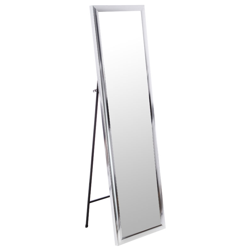 Καθρέπτης δαπέδου PWD-0112 pakoworld polyresin-γυαλί ασημί 39x33.5x125εκ 1