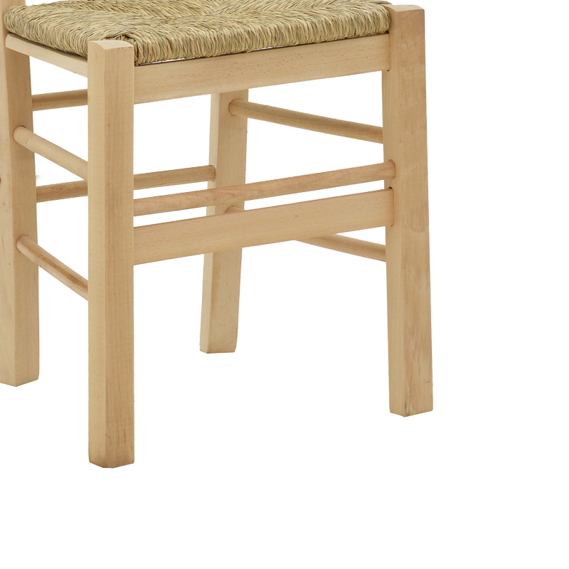 Καρέκλα καφενείου με ψάθα Επιλοχία pakoworld άβαφο ξύλο 42x40x89εκ 7