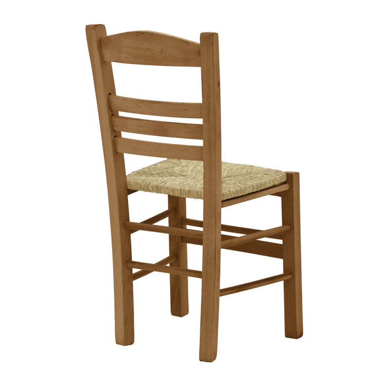 Καρέκλα καφενείου με ψάθα Ronson-Charchie pakoworld καρυδί ξύλο 42x40x89εκ 2