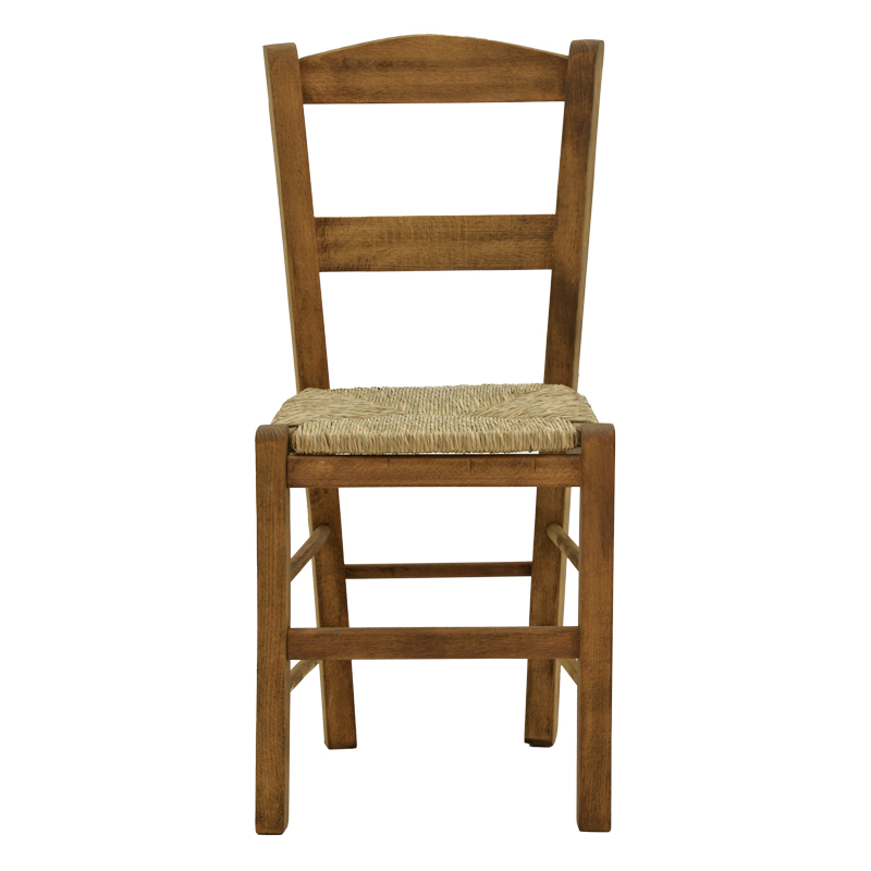 Καρέκλα καφενείου με ψάθα Syros-Charchie pakoworld καρυδί ξύλο 42x40x89εκ 4