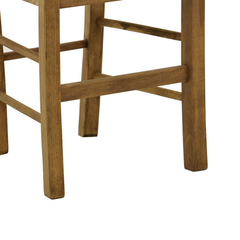 Καρέκλα καφενείου με ψάθα Syros-Charchie pakoworld καρυδί ξύλο 42x40x89εκ 7