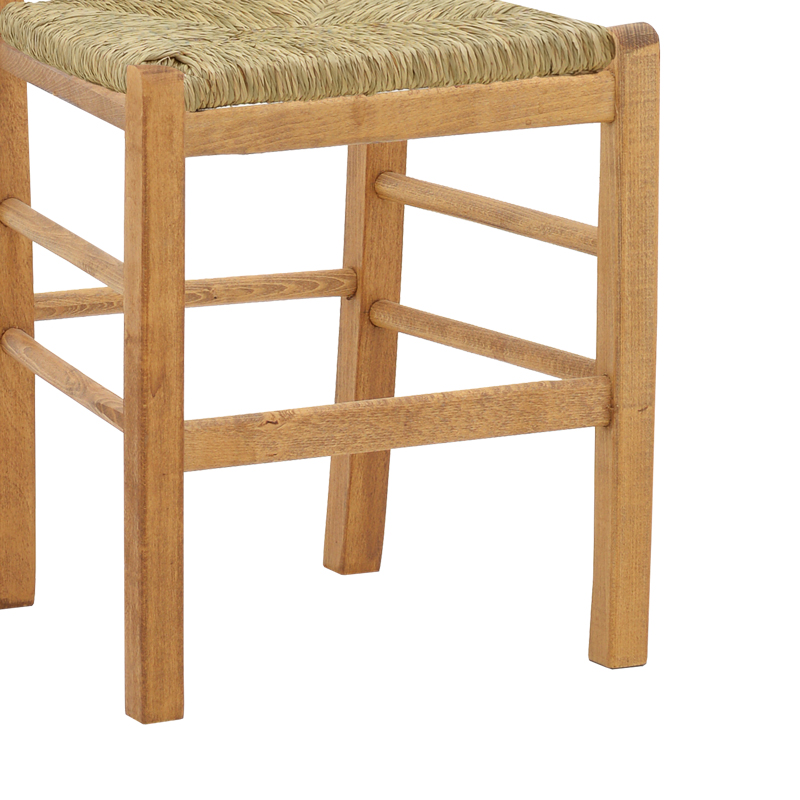 Καρέκλα καφενείου με ψάθα Marf-Charchie pakoworld μασίφ ξύλο οξιάς λούστρο καρυδί 41x42x92εκ 6