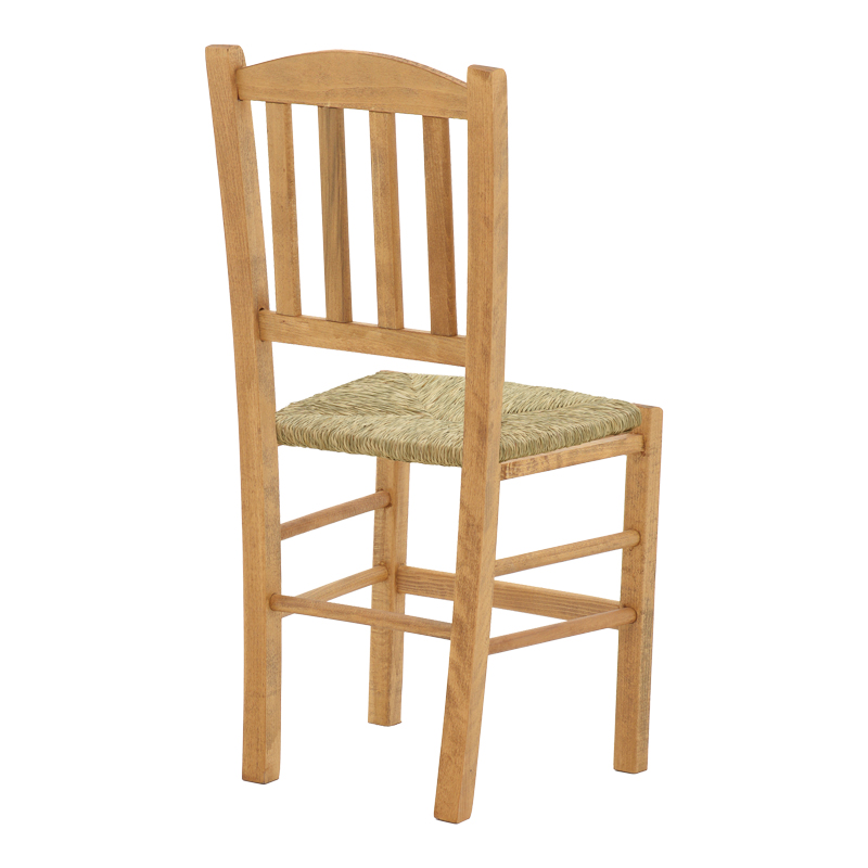 Καρέκλα καφενείου με ψάθα Damnir-Charchie pakoworld μασίφ ξύλο οξιάς λούστρο καρυδί 41x42x92εκ 3