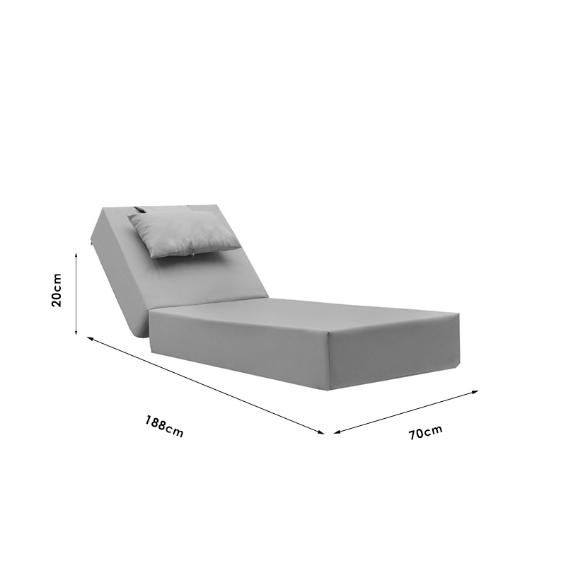 Μαξιλάρι ξαπλώστρας Specta pakoworld ύφασμα μπεζ 60x190x20εκ 7