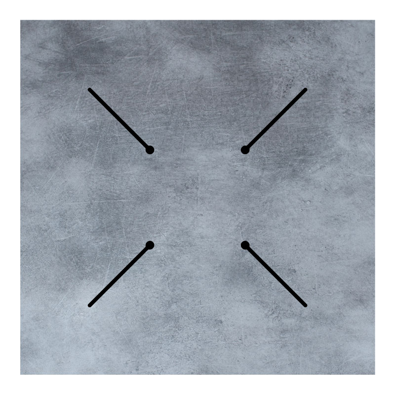 Επιφάνεια τραπεζιού Inspire pakoworld HPL γκρι cement 69x69εκ πάχους 12mm 2