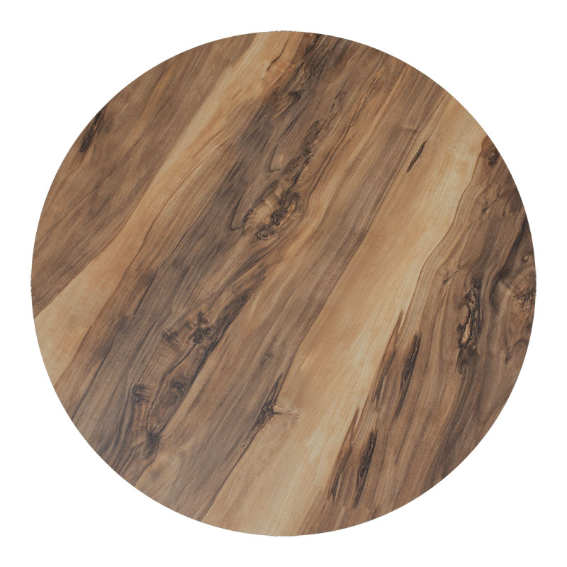 Επιφάνεια τραπεζιού Noble pakoworld HPL καρυδί Φ60εκ πάχους 12mm 1