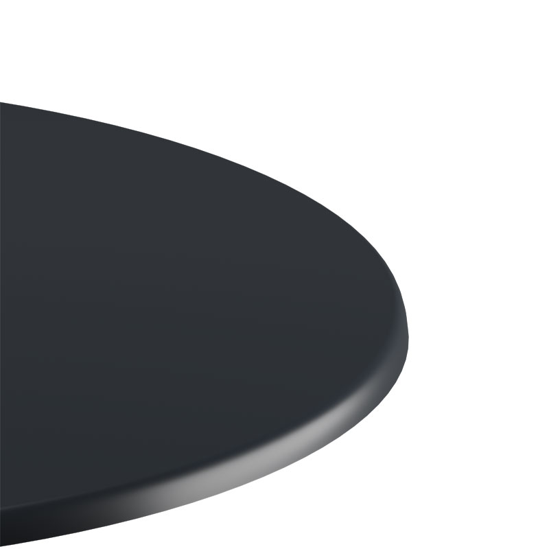 Επιφάνεια τραπεζιού Scenic pakoworld Werzalit μαύρο Φ70εκ πάχους 35mm 3